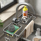 🔥 HOT SALE! Rostfreie Wasserhahn-Ablage aus Weltraum-Aluminium – Schluss mit Rost & Chaos am Waschbecken – langlebig, stabil & ideal für Küche & Bad 🚿✨