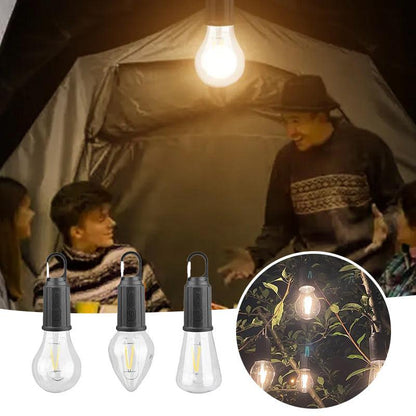 ✨Zeitlich begrenztes Angebot 🔥Hängende Retro-Glühbirnen-Lampe mit Typ-C-Ladeanschluss für Camping im Freien