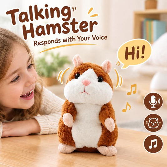 🎁LETZTER TAG DER AKTION 49% RABATT🔥Sprechender Hamster als Plüschtier – wiederholt alles, was man sagt, schüttelt automatisch den Kopf, urkomischer Spaß für Kinder und Erwachsene