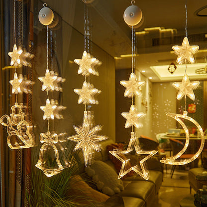 ⏳ Nur noch heute – 50 % Rabatt!! 🎄❄️ DIY Weihnachts-Schneeflocken-Saugnapf-LED-Lichter ✨ | Batteriebetrieben, warme und bunte Farben zur Auswahl, Saugnapflichter für Fenster, Weihnachtsdeko für Zuhause und Partys