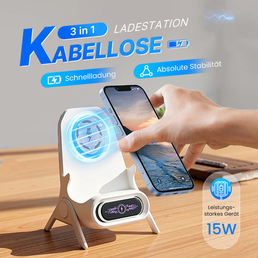 🔥Heißer Verkauf 50 % Rabatt🎁 Multifunktionale kabellose Halterung mit Schnellladegerät für Smartphones