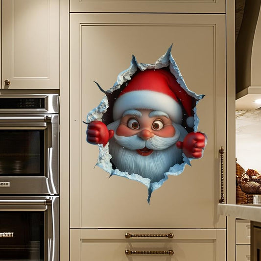 🎄❄️Early Christmas Sale 50% OFF!!🎅„Santa’s Surprise“ 3D-Wandtattoos