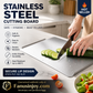 🔥50 % Rabatt🔥Must‑Have Cooking Tool！🥩🥦Safer, Cleaner & More Convenient!💥304 Stainless Steel Cutting Board