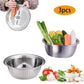 🔥 Heute -50 %! 🥣 3-in-1 Küchenschüssel-Set – Waschen, Abtropfen & Reiben in einem