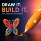 Einfach, überall! 🎨Fördert die Fantasie und Kreativität von Kindern🔮👩‍🎨Niedertemperatur-Kabelloser 3D-Druckstift für Kinder