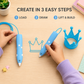Einfach, überall! 🎨Fördert die Fantasie und Kreativität von Kindern🔮👩‍🎨Niedertemperatur-Kabelloser 3D-Druckstift für Kinder