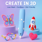 Einfach, überall! 🎨Fördert die Fantasie und Kreativität von Kindern🔮👩‍🎨Niedertemperatur-Kabelloser 3D-Druckstift für Kinder