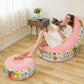 [Thoughtful Gift] Thickened aufblasbaren Sitzsack Stuhl für Erwachsene mit Fußhocker