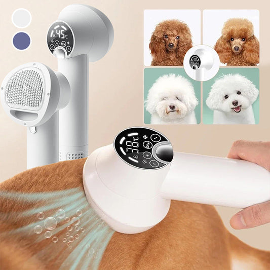 Low Noise Pet Hair Dryer with Slicker Brush