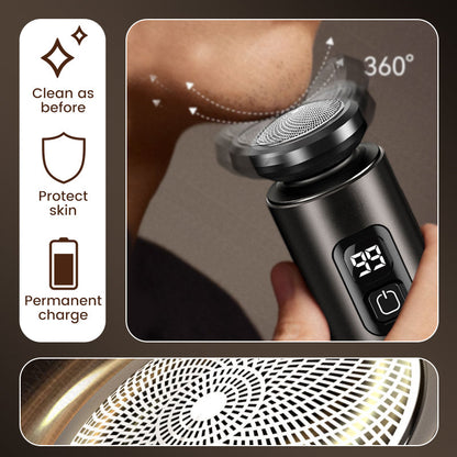 Tragbarer elektrischer Mini-Rasierer für Männer mit beweglichen Klingen