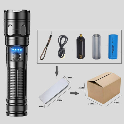 🔥Multifunktionale tragbare Outdoor-Zoom-Taschenlampe