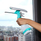 🌟🧽 4-in-1 Glasreiniger – Kombiniert Wischer, Schaber, Bürste und Sprühflasche 💦🪟✨🧼