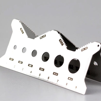 Zweiseitige Schrauben-Messkarte (Edelstahl)