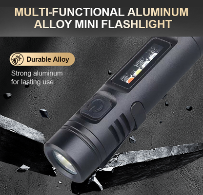 Multifunktionale Mini-Taschenlampe aus Aluminiumlegierung
