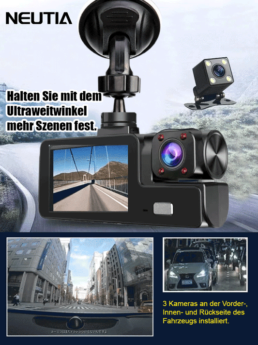 Autokamera, 1 Set Auto-DVR mit 32 GB Speicherkarte, HD-Auto-DVR, Videoüberwachung für Autos, Fahrzeug-DVR, Auto-DVR, Lkw-DVR, SUV-DVR