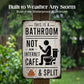 Vintage-Blechschild „Dies ist ein Badezimmer, kein Internetcafé“ & „Getrennt“-Schild – Wanddekoration für Zuhause, Bauernhaus-Waschraum, Badezimmer und Toilette, Vintage-Metallschild
