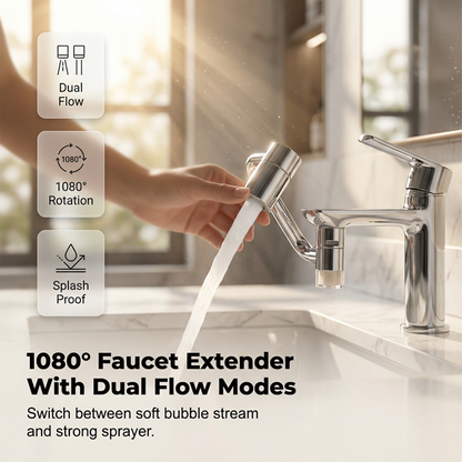 1080° drehbare Wasserhahnverlängerung für das Waschbecken mit Filter