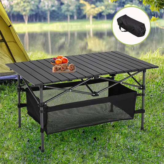 🌄Neuheit 50% RABATT!🏕️ Tragbarer Campingtisch – Klappbar, Kohlenstoffstahl, Schnellaufbau🪑