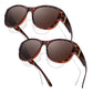 Damen-Sonnenbrille mit großem Rahmen, zum Überziehen