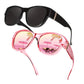 Damen-Sonnenbrille mit großem Rahmen, zum Überziehen