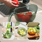 🍚💧 Reisspüle mit integriertem Abtropfsieb – rutschfester Boden, stabiler Griff & feine Löcher für perfekte Wasserabfuhr, ideal für Hülsenfrüchte, Obst & Gemüse