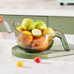 🍚💧 Reisspüle mit integriertem Abtropfsieb – rutschfester Boden, stabiler Griff & feine Löcher für perfekte Wasserabfuhr, ideal für Hülsenfrüchte, Obst & Gemüse