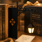 Miniatur-Retro-Straßenlaterne als Buchstützen-Lampe