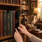 Miniatur-Retro-Straßenlaterne als Buchstützen-Lampe