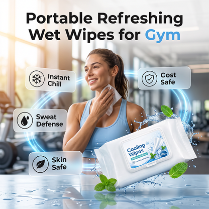 Tragbare erfrischende Feuchttücher für das Fitnessstudio
