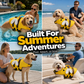 Süße Haustier-Schwimmweste mit Bienen- & Libellen-Design