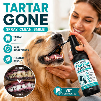 🐾 JETZT 50 % RABATT! Sanftes Pet Dental Reinigungsspray – Tierärztlich entwickeltes Zahnstein-Entferner-Spray für Hunde und Katzen. Sichere Mundpflegelösung, um schlechten Atem zu beseitigen und Plaque zu reduzieren.