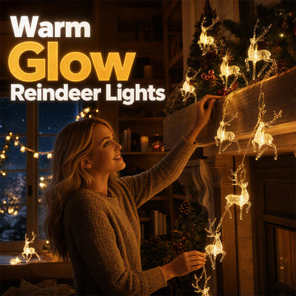 🔥 50 % Rabatt!! ✨🦌 Weihnachts-LED-Lichterkette mit Rentiermotiv