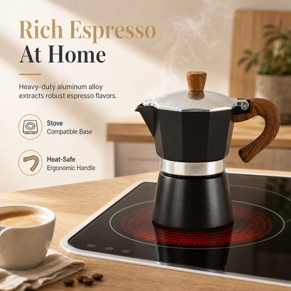 Klassischer italienischer Espressokocher für zu Hause