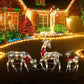 🎄🦌LED-Weihnachtsrentier-Set mit Schleife – dekorative Rentierfamilie für drinnen und draußen