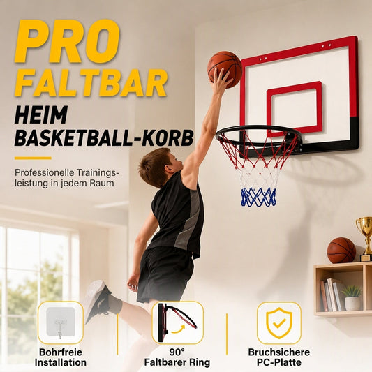 📢📢 50% RABATT !! ⏰ Nicht zu bohrendes, wandmontiertes und klappbares Basketballkorb-Spielzeugset für Indoor- und Outdoor-Spielen von Kindern