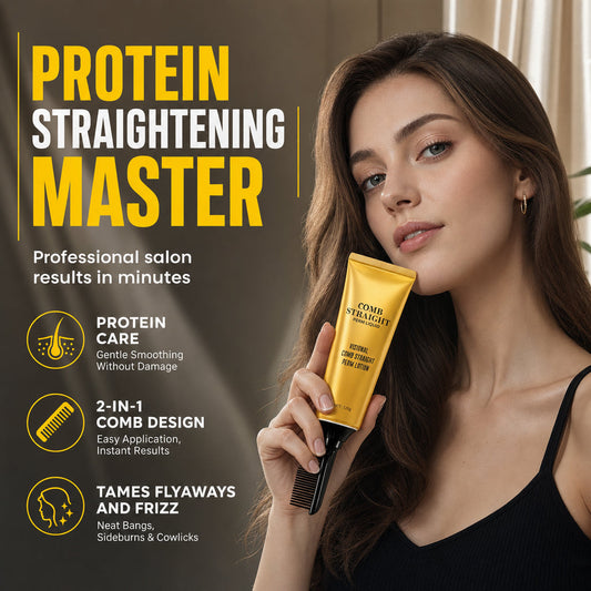 Protein-Haarglättungscreme mit integriertem Stylingkamm