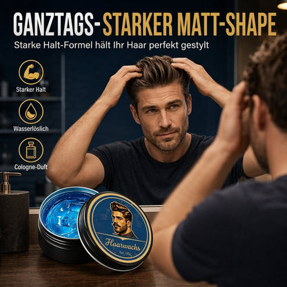💈 Kölnisch duftendes Herrenhaarwachs Pomade 130g, mattes Finish starker Halt volumisierendes Haarstylingwachs, wasserlösliche langanhaltende Haarcreme