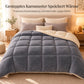 🛏️ Dicke gesteppte Winterdecke aus Schneeflocken-Samt, kuschelig warm ❄️