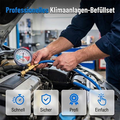 🔧 50% RABATT JETZT! ❄️ R134a-Klimafüllschlauch mit Manometer – auslaufsicher, gut ablesbar & kompatibel mit Autos, Lastwagen oder Haushaltsklimaanlagen – sicheres DIY-Nachfüllen 🚗
