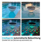 Solarbetriebene Schwimmbadleuchte mit Fischprojektion