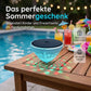 Solarbetriebene Schwimmbadleuchte mit Fischprojektion